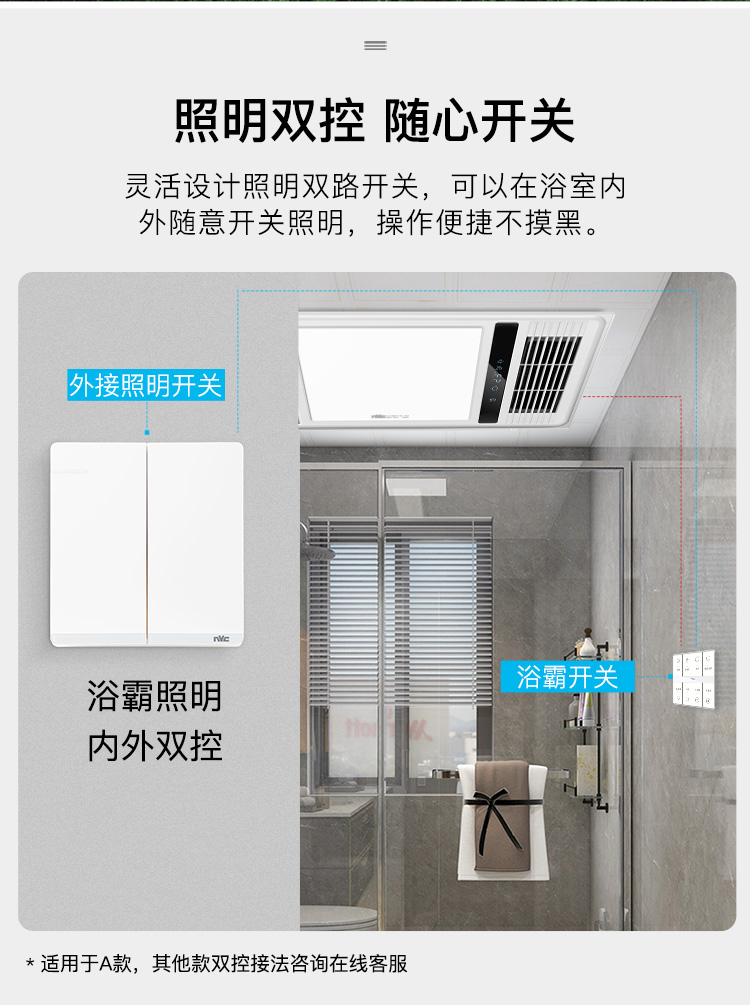雷士照明(nvc)浴霸风暖机集成吊顶 卫生间浴室暖风机速暖取暖集成