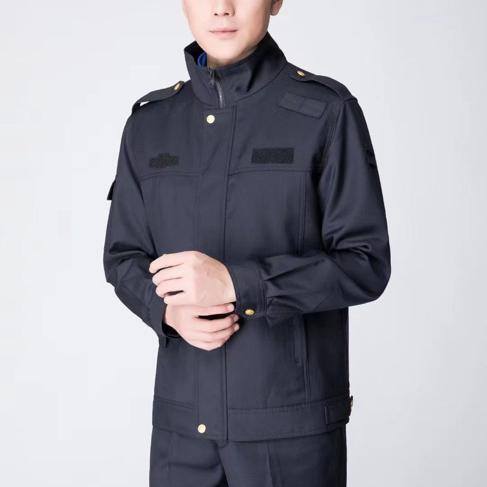 综合行政制服装cg安保拉链藏蓝色执勤服 管理执勤夹克套装 藏蓝色城西