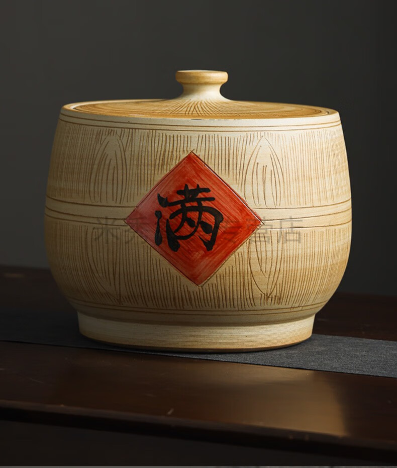 沁和春(qinhechun)景德镇陶瓷米缸家用带盖密封防潮防虫老式10斤20斤