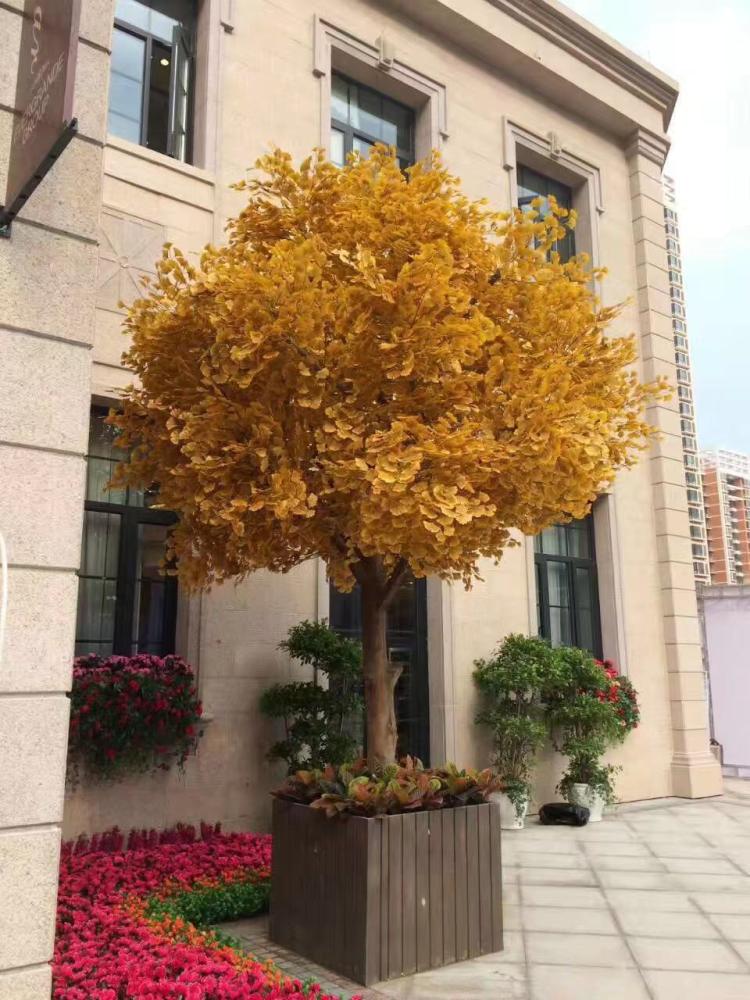 凯都仿真银杏树大型室内装饰假树许愿树黄色婚庆酒店餐厅橱窗装饰道具