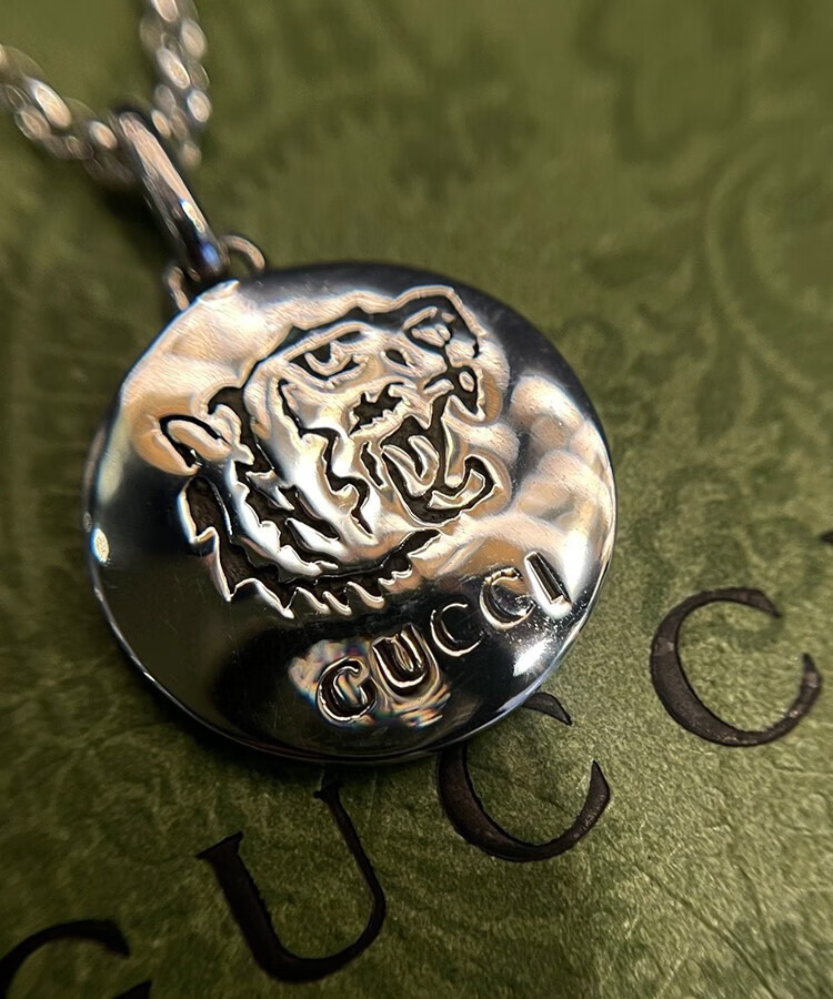 gucci 古驰 blind for love 爱无畏银项链送男友送女友生日礼物复古