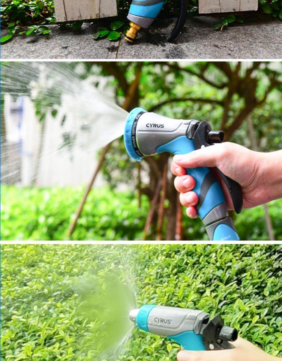 浇花喷头高压雾化喷雾园艺水枪洗车浇地灌溉淋花园林绿化浇水喷枪 15