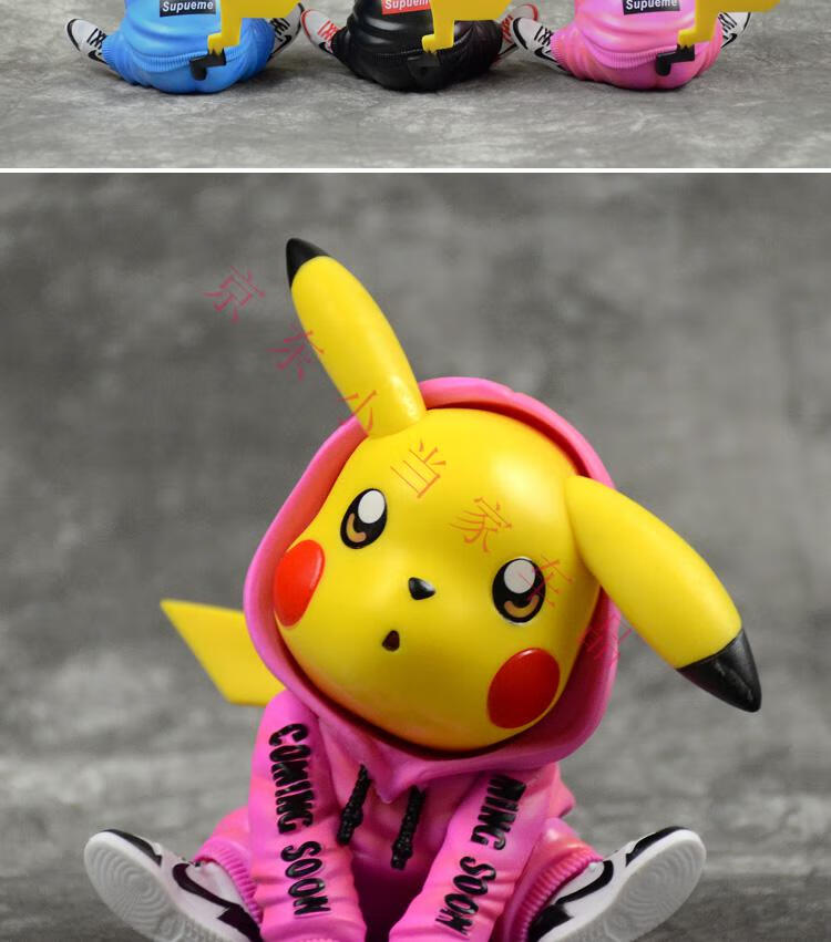 皮卡丘cos复仇者联盟钢铁侠漫威手办神奇宝贝汽车载公仔摆件定制 方