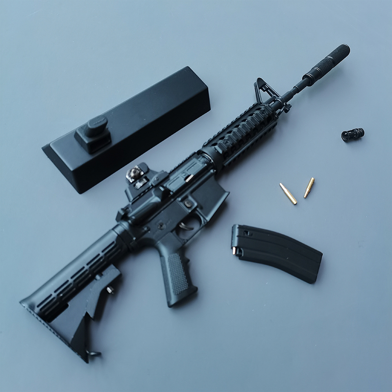 表演道具枪不可发射13枪摆件金属合金拼装玩具抢m4a1标配绝地装备不可