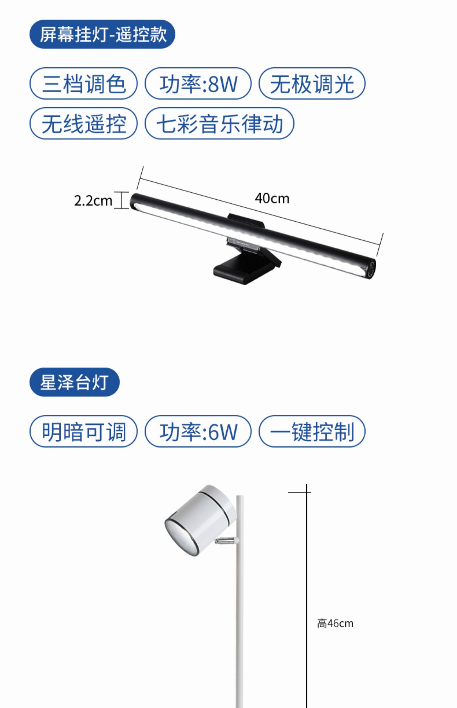 极光护眼阅读台灯大学生宿舍床头灯学习专用可充电式夹子台灯适用街米