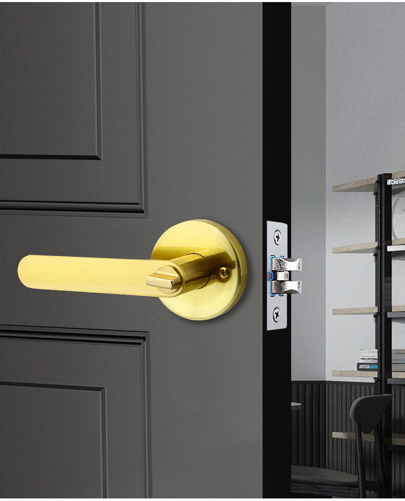 三杆执手锁房门锁卧室房卫生间三杆式执手锁可替换球形锁家用门锁