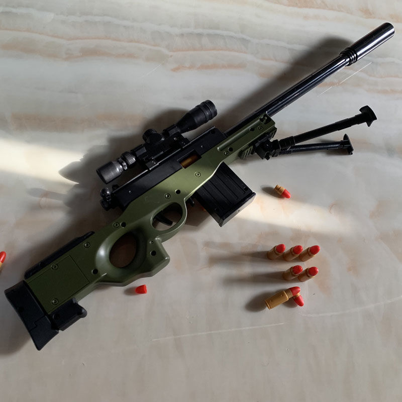 awm儿童玩具枪抛壳软弹枪绝地求生和平精英吃鸡枪玩具男孩枪 超大awm