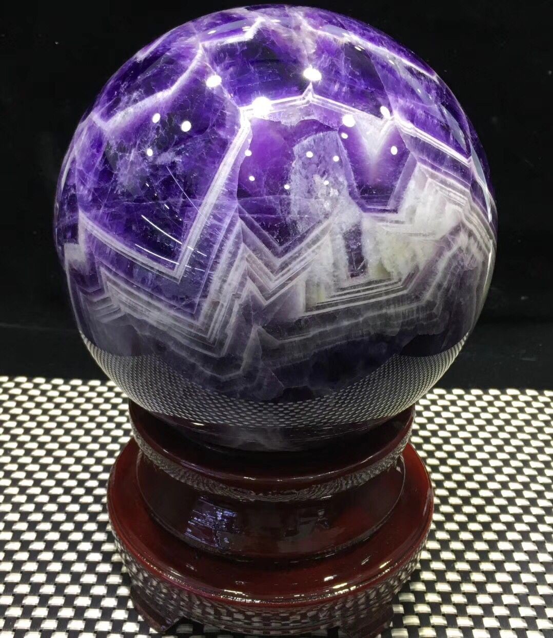珍爱妃专柜天然原生态紫水晶球摆件紫水晶球事业梦幻直径15厘米