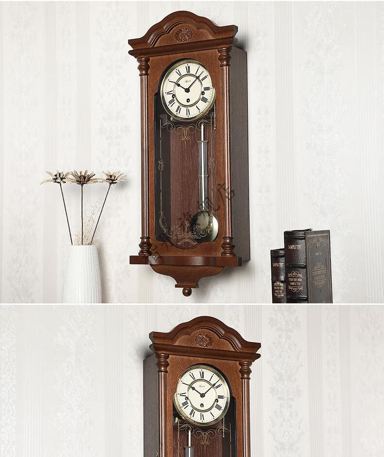京选优品赫姆勒机械挂钟欧式创意复古客厅卧室整点报时时钟表关注店铺