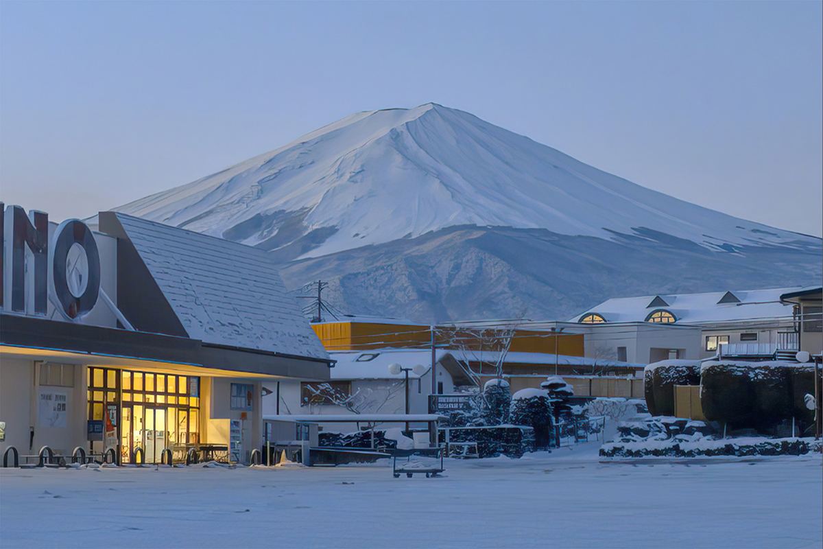 富士山下背景布ins卧室装饰墙布房间宿舍布置挂布直播布富士山下d海浪