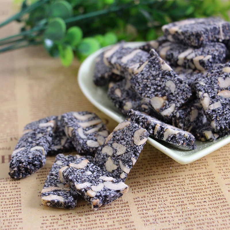 北京同仁堂原料黑芝麻糖黑芝麻片传统糕点小吃零食老人儿童孕妇食品