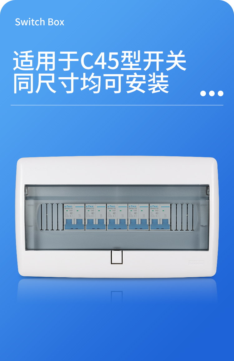 姒桀 空开盒pz30配电箱家用明装暗装12回路空气开关布线盒子漏电保护
