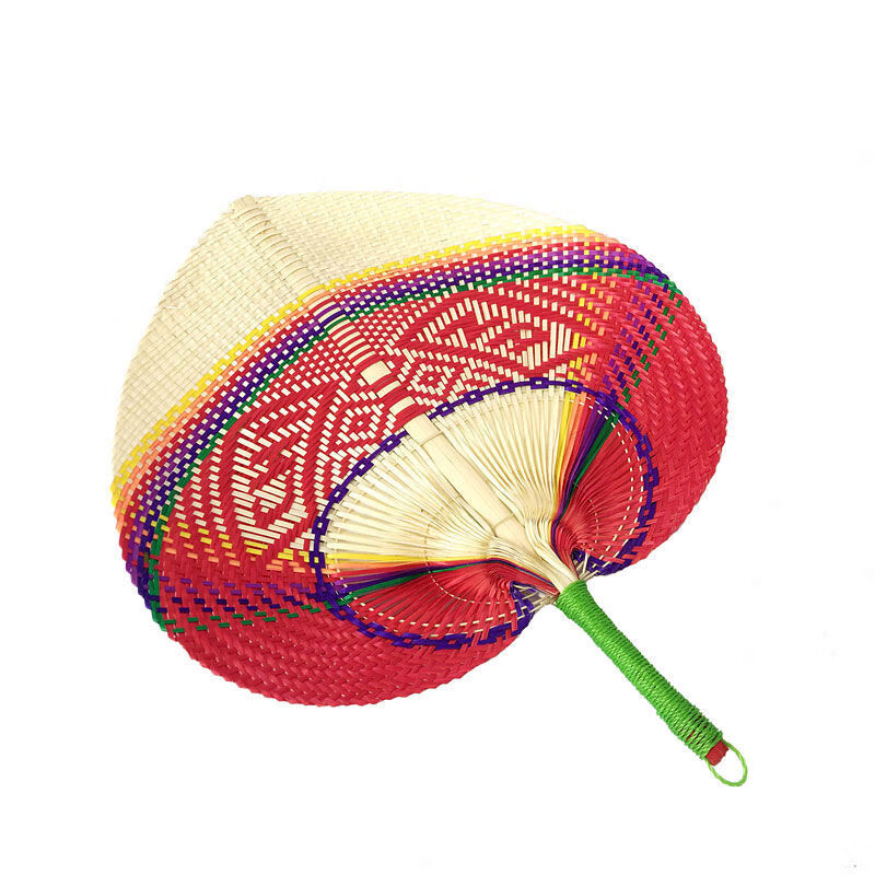 竹编手工艺特色桃形扇子手摇夏季扇文艺纳凉蒲扇小清新创意手摇扇3026