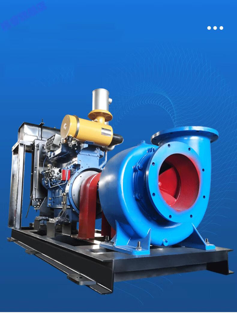 400hw混流泵排涝大流量农用灌溉水泵55kw柴油大型抽水机14寸8寸10配