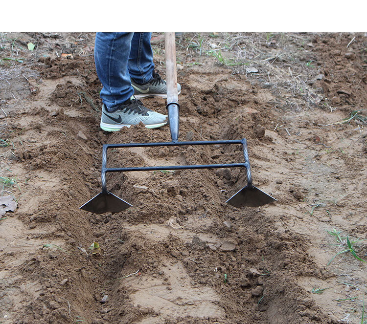 农用起垄开沟锄农用三角小锄头种菜家用挖土开荒工具松土挖沟翻土神器
