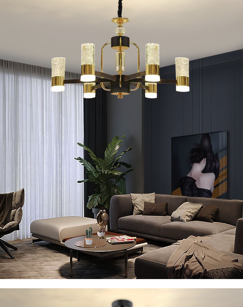 客厅吊灯气泡水晶灯具现代轻奢简约北欧美高美餐厅卧室意2021新款 6