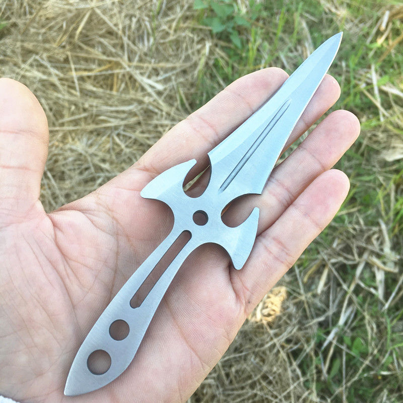 飞刀休闲飞镖唐门飞针飞刀忍者飞镖手里剑训练飞镖直飞旋飞 银魔-单把