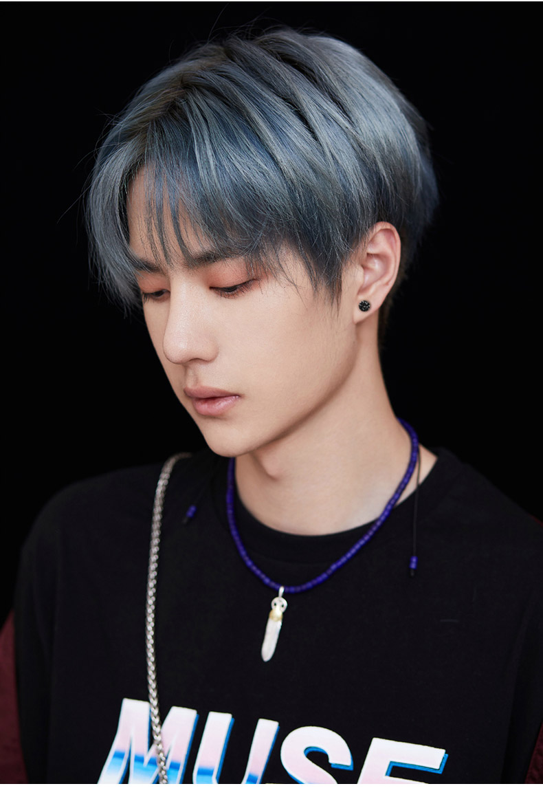 高端品质银黑色网红耳钉男韩国潮男学生简约个性气质创意单只耳环男士