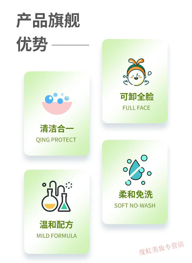 睫蓓牛油果卸妆湿巾卸妆棉卸妆水温和不刺激深层清洁孕妇适用卸妆巾独 60片【1大包】加大加厚-体验装