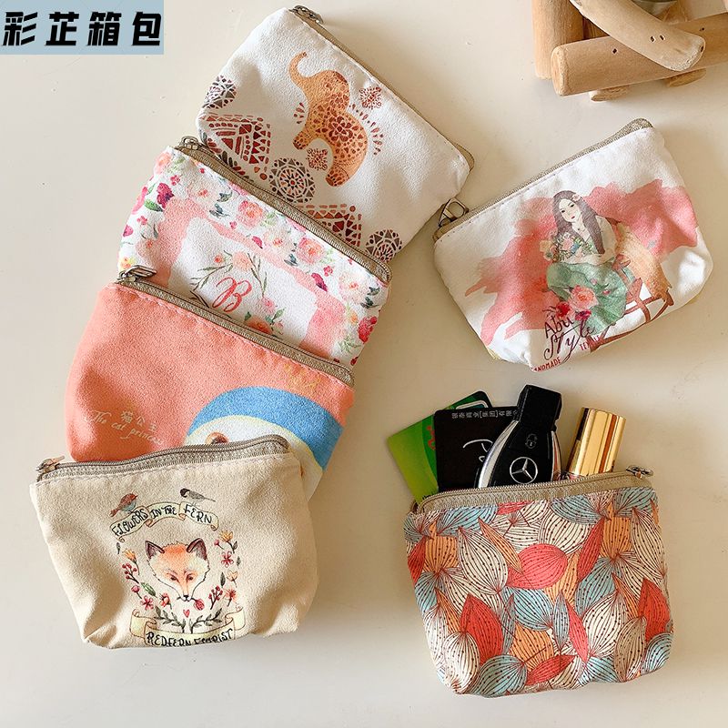 小布包零钱包女小号钱包布艺手拿硬币包简约卡包口红包帆布包 小号