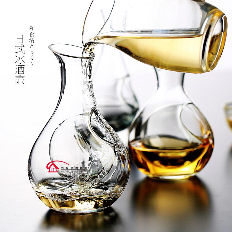 轻奢高端冰酒器无铅玻璃日式清酒壶玻璃清酒壶分酒器分酒壶水晶水冰