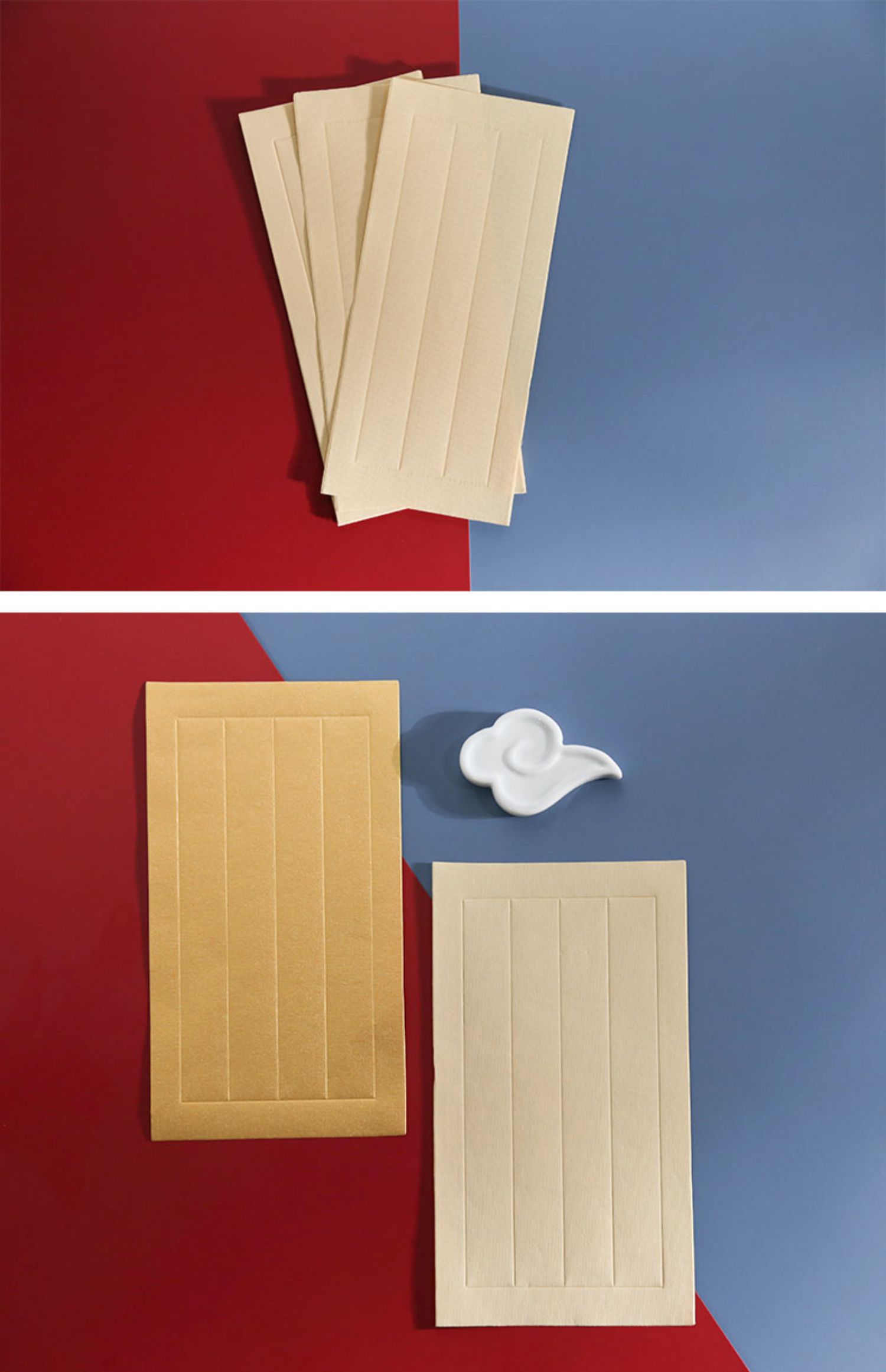 杞沐 古风一笔笺彩金绢纸熟宣泥金纸仿古金绢纹纸毛笔纸信笺手札小楷