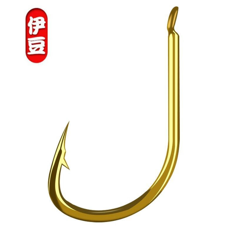 鬼牙鱼钩散装进口伊势尼新关东有倒刺伊豆歪嘴鲫鱼鱼钓鱼钩子蓝色鬼牙