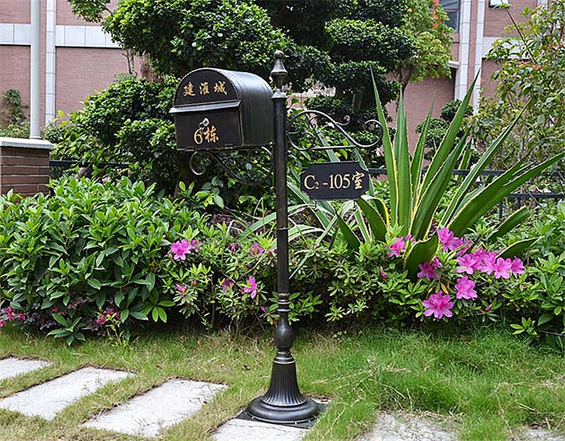 海格卡何 (junrong式铁艺别墅信箱信报箱邮筒室外防雨收件箱信片箱