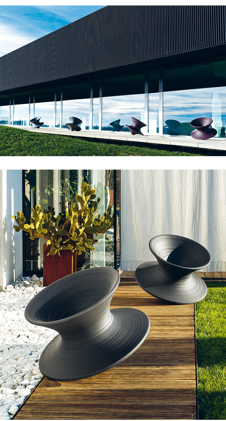 cabana意大利进口magisspun客厅旋转陀螺椅现代简约设计户外休闲椅子