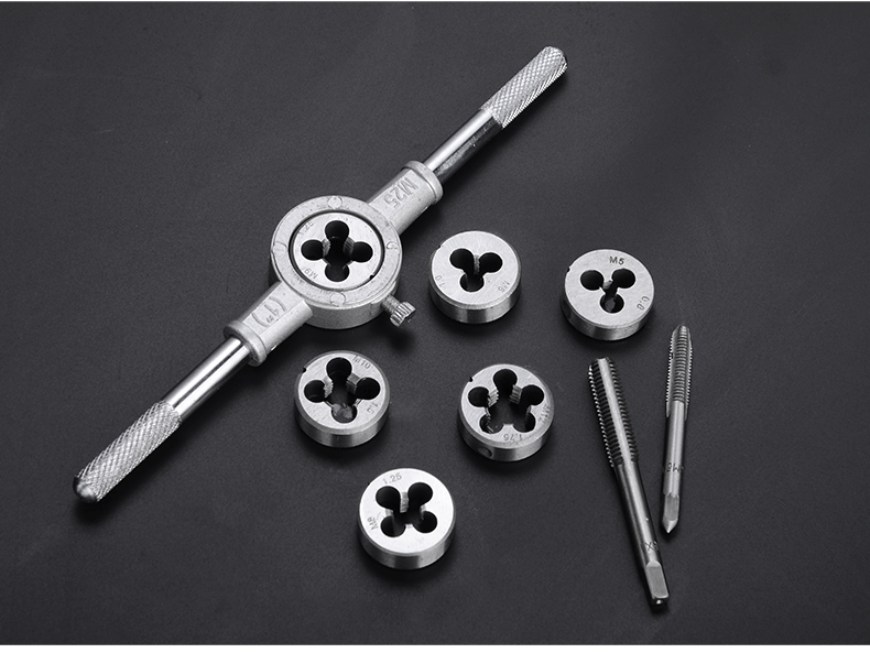 手用丝锥扳手板牙套装攻丝套丝工具攻牙螺纹公丝开牙丝锥铰手鼎力20