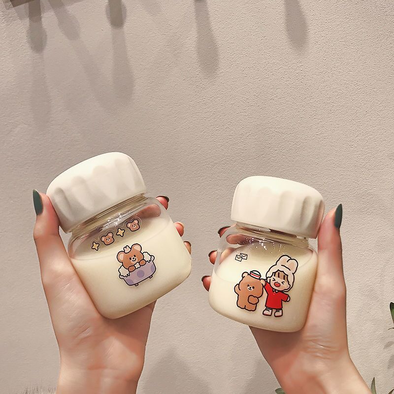 迷你可爱塑料杯牛奶胖胖杯网红便携女学生杯子ins小清新水杯胖胖杯