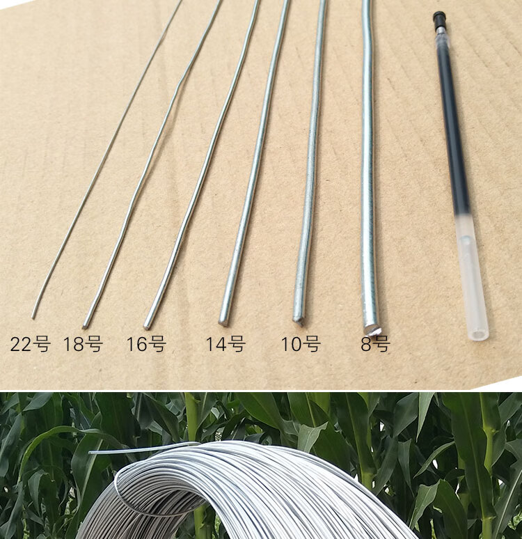 镀锌铁丝81012141618号园艺搭大棚手工艺术工地建筑8直径4mm10公斤约