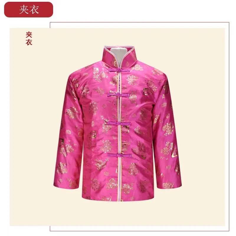 寿衣女士全套现代装高档老人七件套年轻女式丧葬用品冲喜装老套装 玫