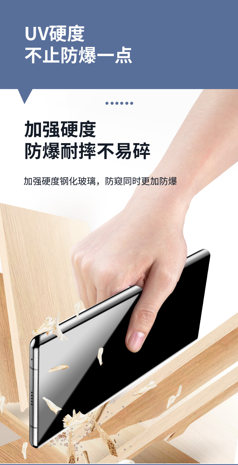 雅伊汇vivox60pro防窥膜x60pro十钢化膜uv全胶x60曲屏版手机膜防x50