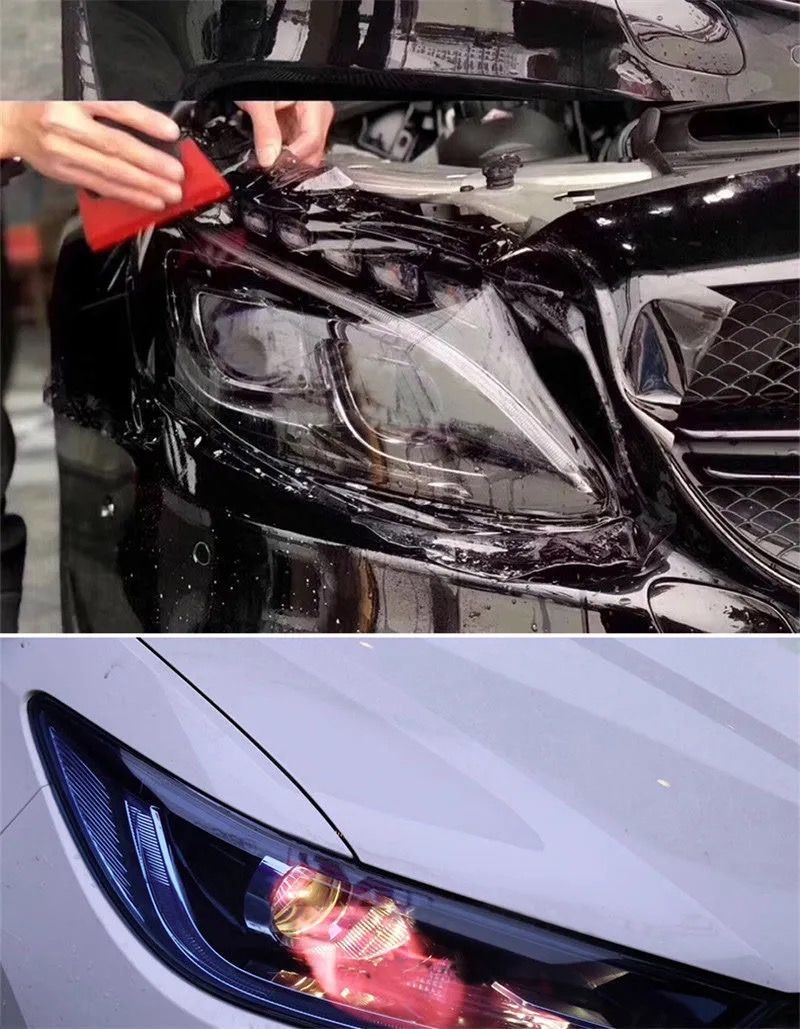 汽车灯膜tph大灯保护膜划痕修复防护车灯改色透光尾灯膜tph熏黑tph