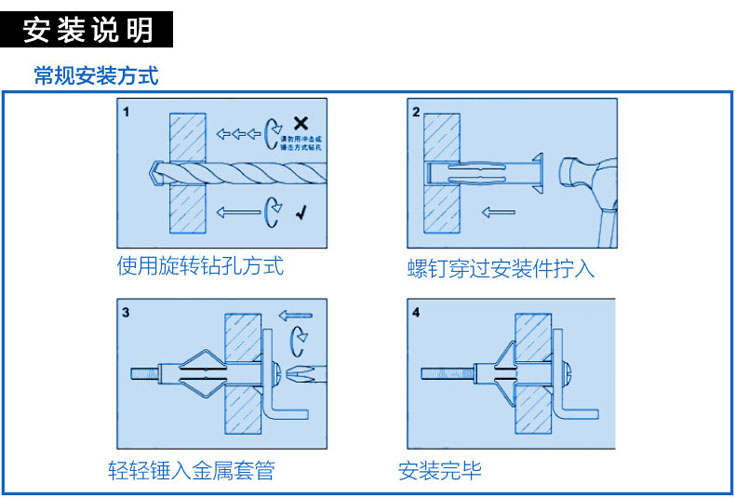 空心幕墙专用中空壁虎膨胀螺栓 空心砖铁飞机膨胀螺丝配套工具456