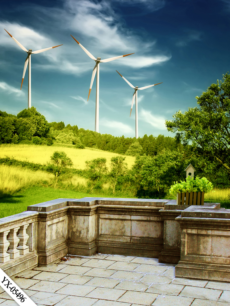 直播背景布 直播背景布3d立体直播间装饰主播竹林山水田园外景快手网