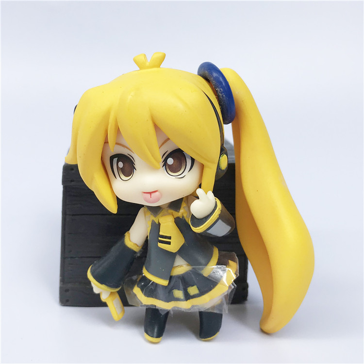 初音未来mikuq版手办funko初音未来mikuq版粘土周边镜音双子盲盒模型