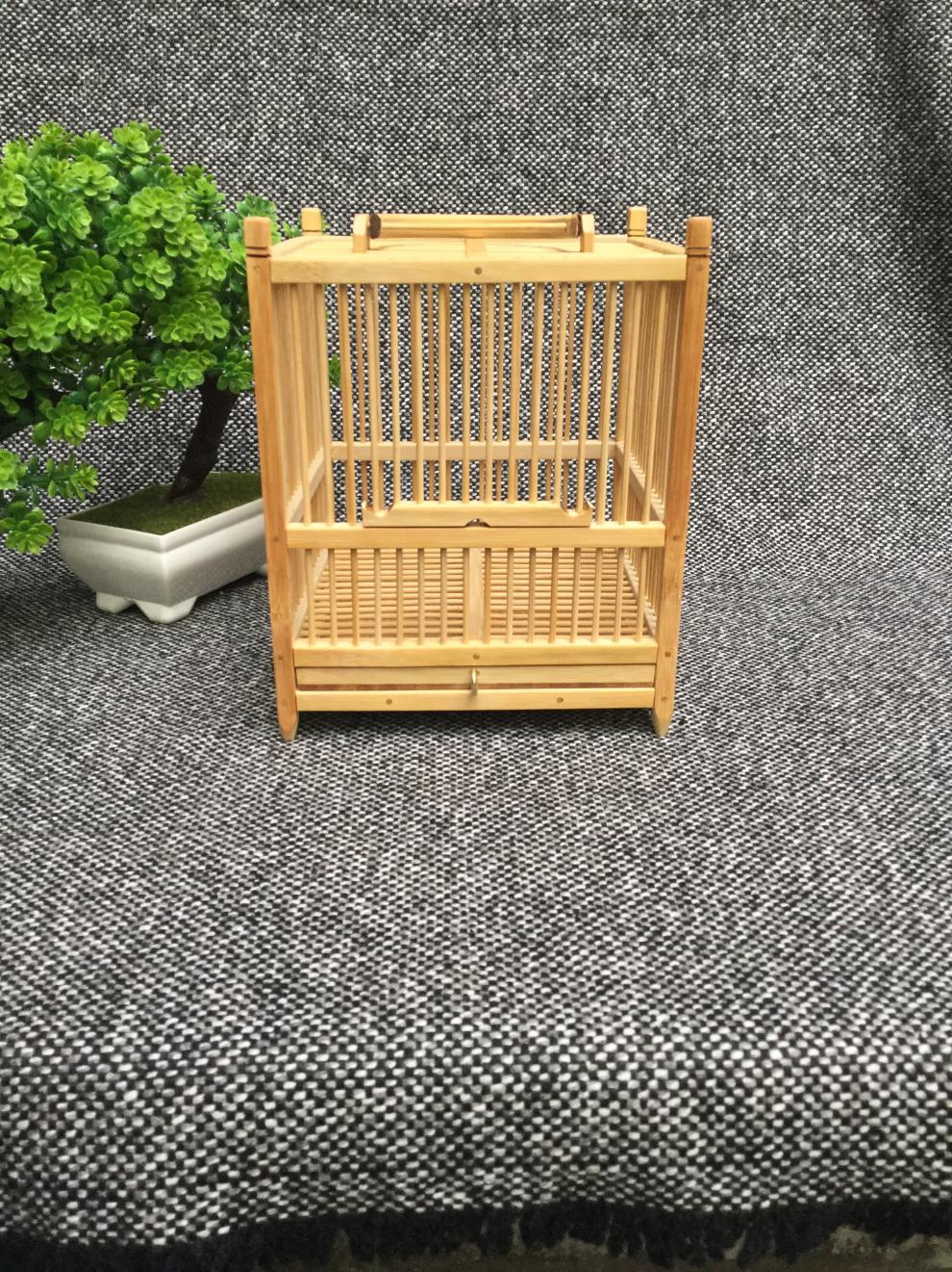 大空间蟋蟀竹编带粪托纯手工天然竹制精制蝈蝈笼子鸣虫用具蛐蛐笼六角