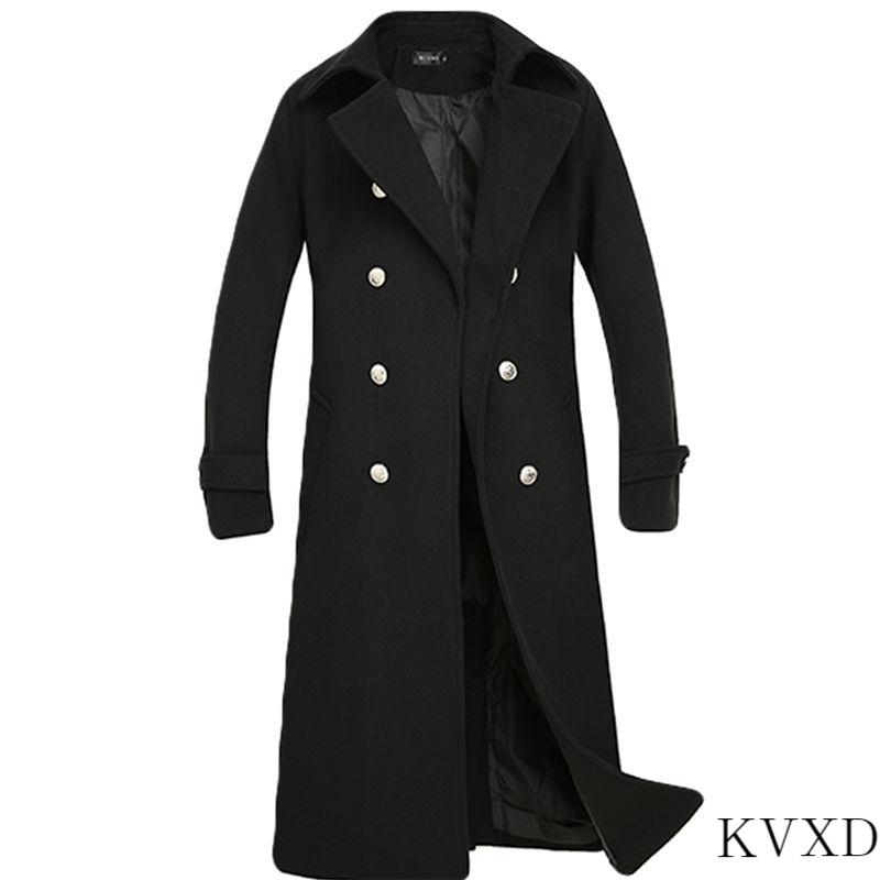 秋冬加厚大衣男军阀海军校尉军大衣男长款过膝风衣冬季加厚毛呢外套