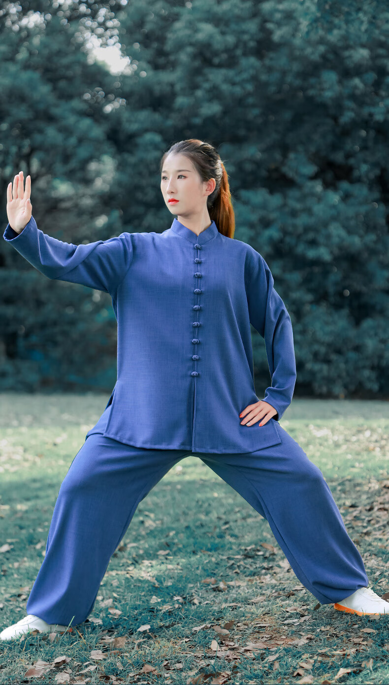 taohan高端太极服女装2022新款夏季棉麻太极拳练功服装男装春秋款