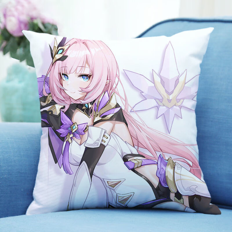 崩坏3抱枕爱莉希雅 人之律者爱莉希雅抱枕崩坏三周边方形靠枕双面高清