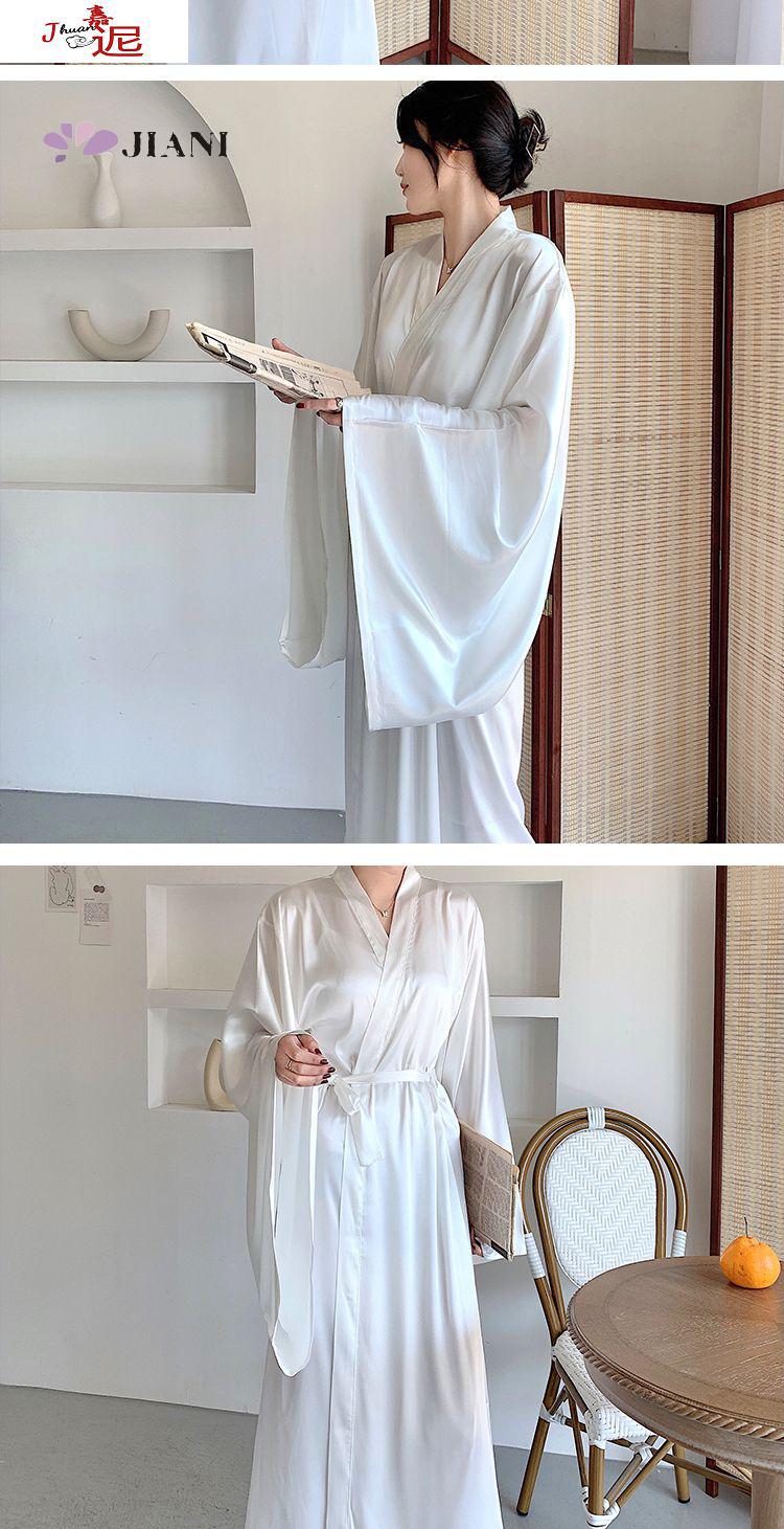 古装睡衣女古风中国风睡衣中式古风仿春夏家居服睡袍晨袍汉服女 嘉迡