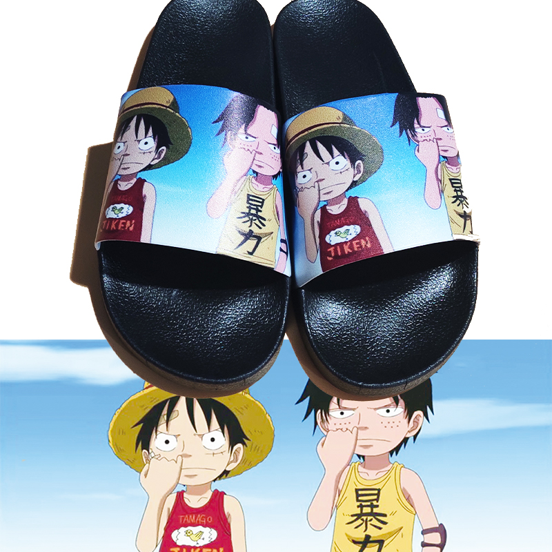 海贼王路飞拖鞋男夏室内家用洗澡火影水墨外穿软底个性新款路飞仰望42