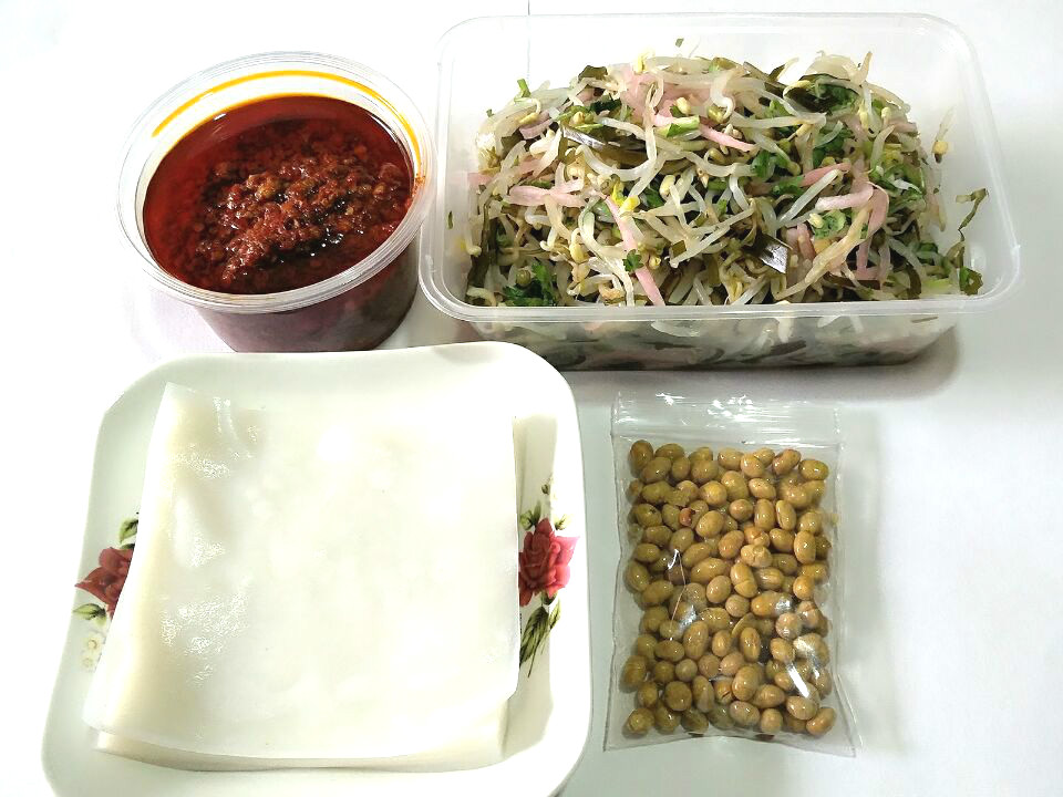 凯偲洽 贵州特产小吃贵阳安顺裹卷米皮凉皮春卷40张裹卷皮含配菜油