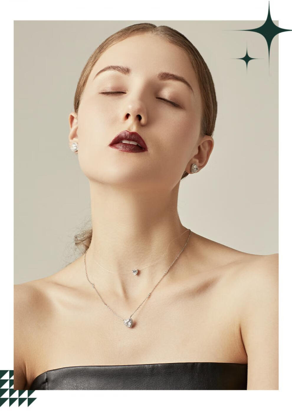 【七夕限定】fanci范琦项链银饰 s925银项链简约心形皓石托帕石吊坠