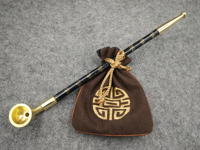 烟斗男式烟袋锅子老式烟斗纯铜旱烟袋手工实木烟袋杆老人传统烟斗 小