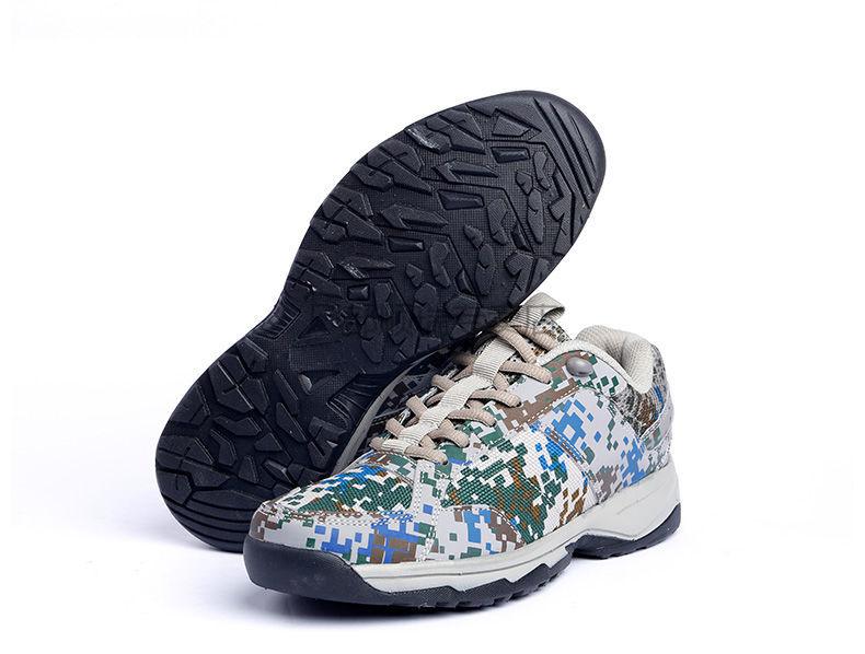 厂部迷彩鞋子运动户外低帮迷彩作训超轻透气空降兵解放跑步网眼男女