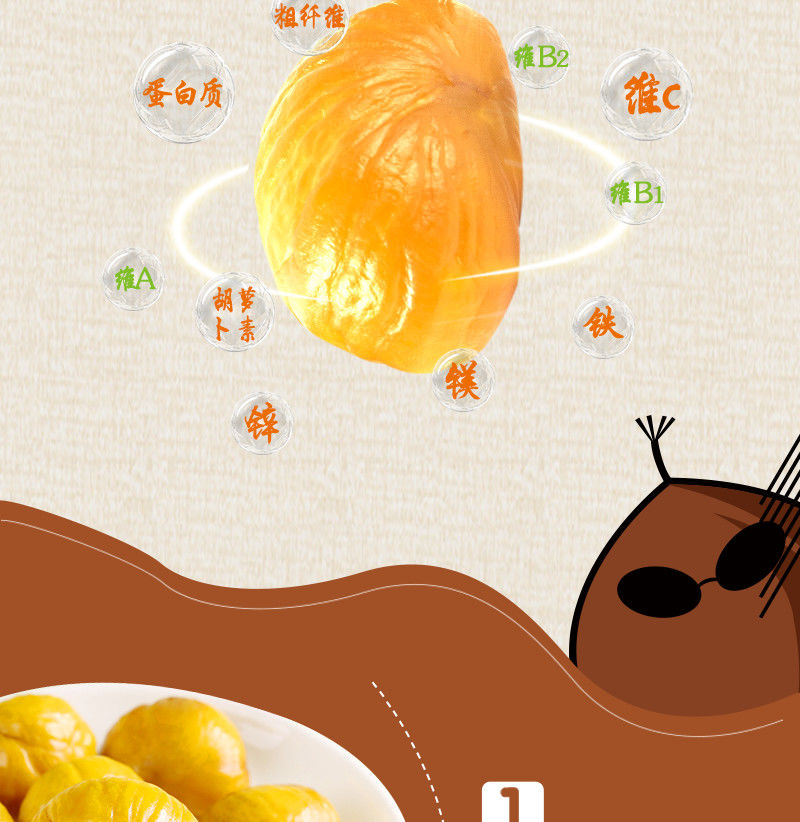 栗小馋油栗仁80即食500装真空熟制甘栗仁板栗仁坚果零食80克尝鲜装10