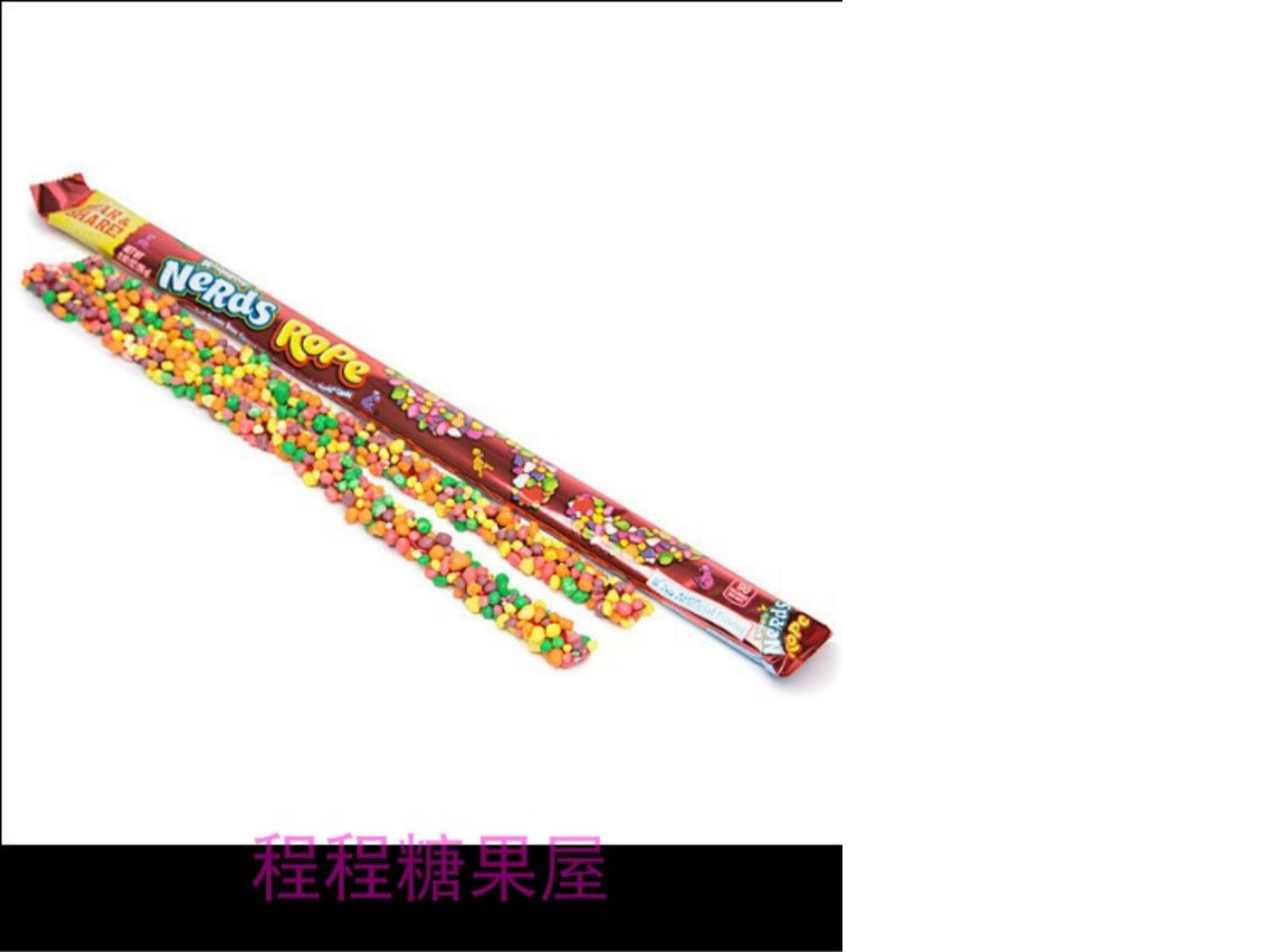 彩虹绳子糖宝藏咀嚼音哔哩nerdsrope彩虹糖抖音彩色长绳子糖26g1根